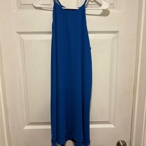 Pink Rose Blue Mini Dress